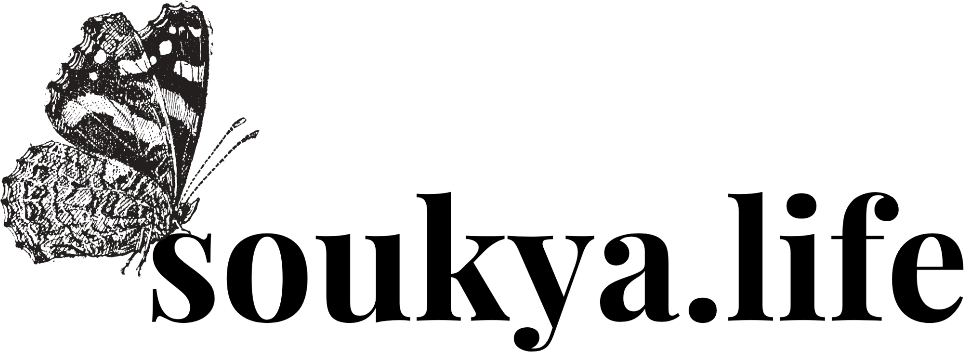 Soukya.life original butterfly logo and wordmark